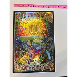 8 x 12 Vinyl Sticker Vintage Poster Grateful Dead Fare Thee Well